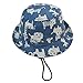 Produktbild Cloud Kids Sonnenhut Baby UV-Schutz Fischerhut Kappe Sommerhut Tierdruck Hut Tierdruck Hut Blau (Size 54: Kopfumfang 52cm)