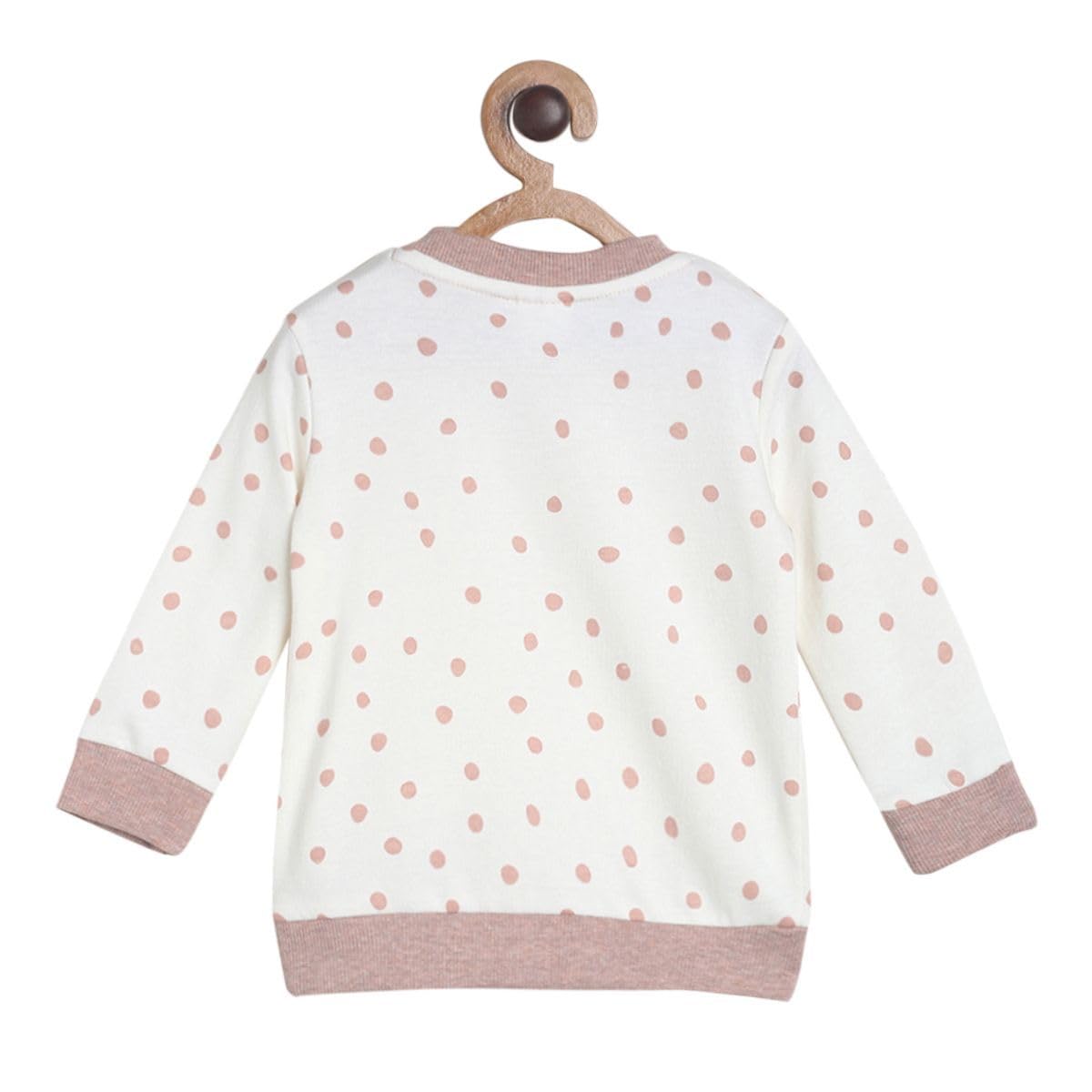 miniklub Baby Round Neck Long Sleeve Knitted Cotton Offwhite Color Sweat Shirt (12-18M)