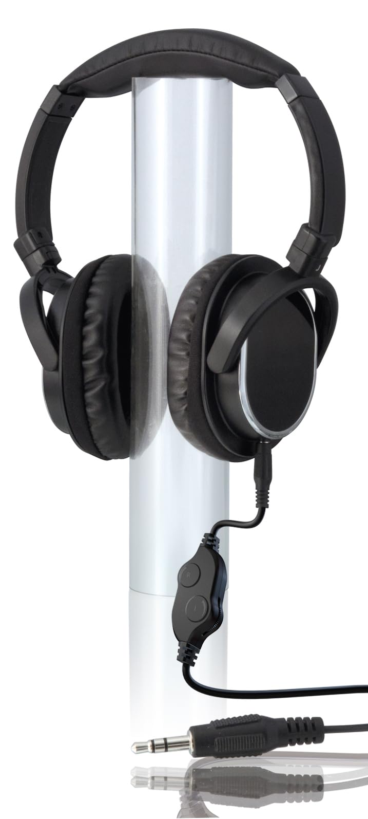 Humantechnik LH-056TV Casque TV Stéréo avec Réglage de Volume Gauche/Droite – Casque Filiaire avec Câble 5,5 m, Son Clair pour Télévision et Audio