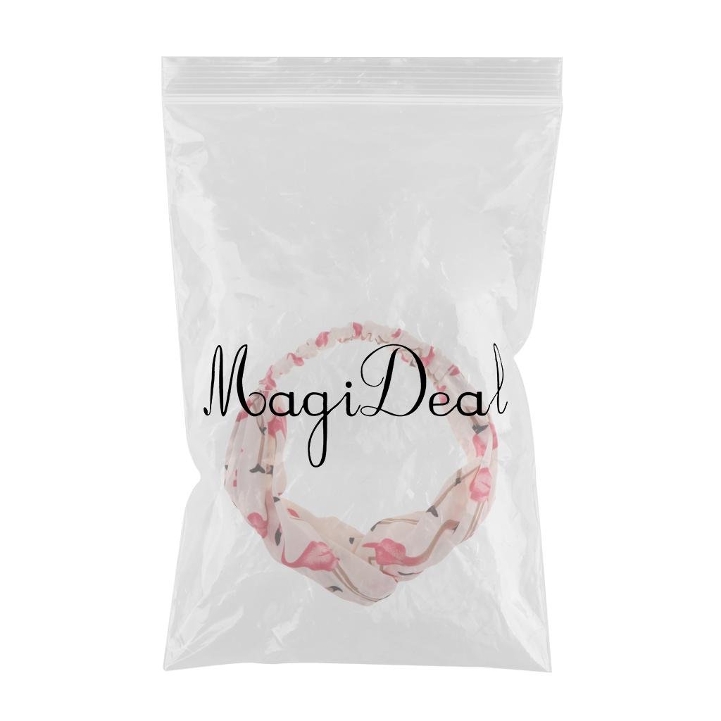 Womens Cloth Flamingo Knot Headband Elastic Beach Hair Band Wide Headwrap White-image-25