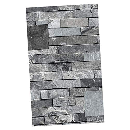 Papier peint mural effet pierre solution murale grise salon et chambre - 2