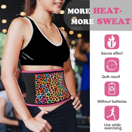 Faja reductora color leopardo para entrenamiento y uso diario miniatura 3