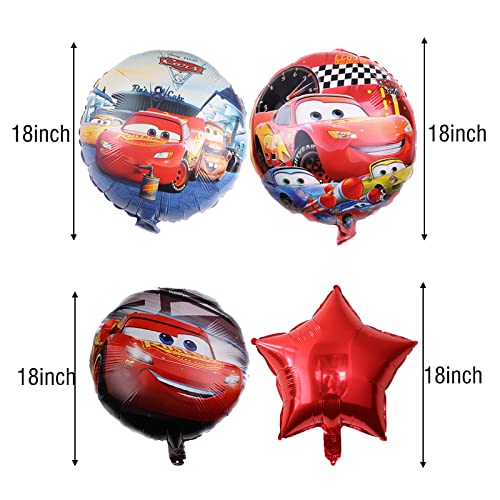 7Pcs Cars Lightning Mcqueen Foil Balloons For Boys Birthday Baby Shower Racing Car Theme Party Decorations #TOP2