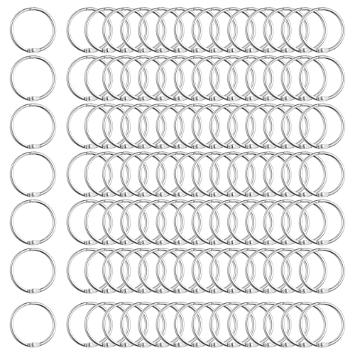 120 Pièces Anneaux de Reliure, 15mm Anneau Metallique Anneaux Articulés Anneau Ouvrable pour...