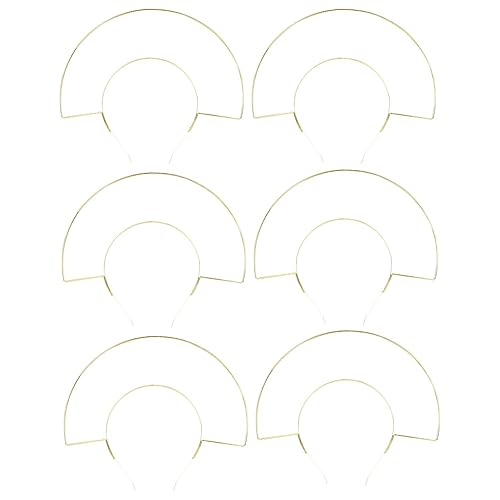 Miniatura 8 de Lawie Paquete de 6 diademas de metal con forma de abanico de 2 capas con forma de abanico de metal plateado, reina de diosa, corona de halo de