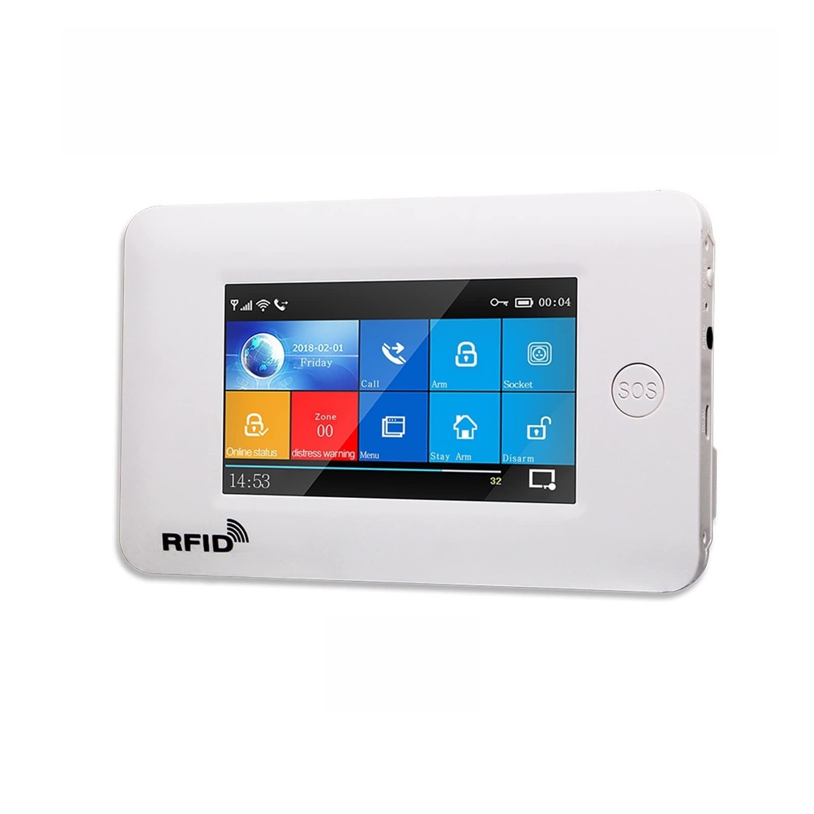 CUDTAPI 433MHz All Touch Screen Wireless GSM RFID Card Burglar Alarm System Smart Home Security DIY TUYA(A..)