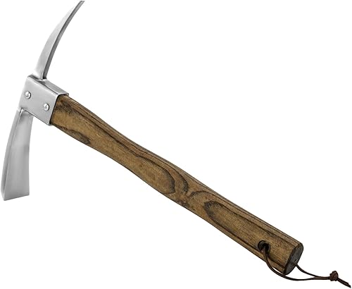 Haliaeetus Pick Axe, Mattock de acero inoxidable con púa afilada y borde de corte para romper suelos arcillosos pesados, y eliminar malas hierbas