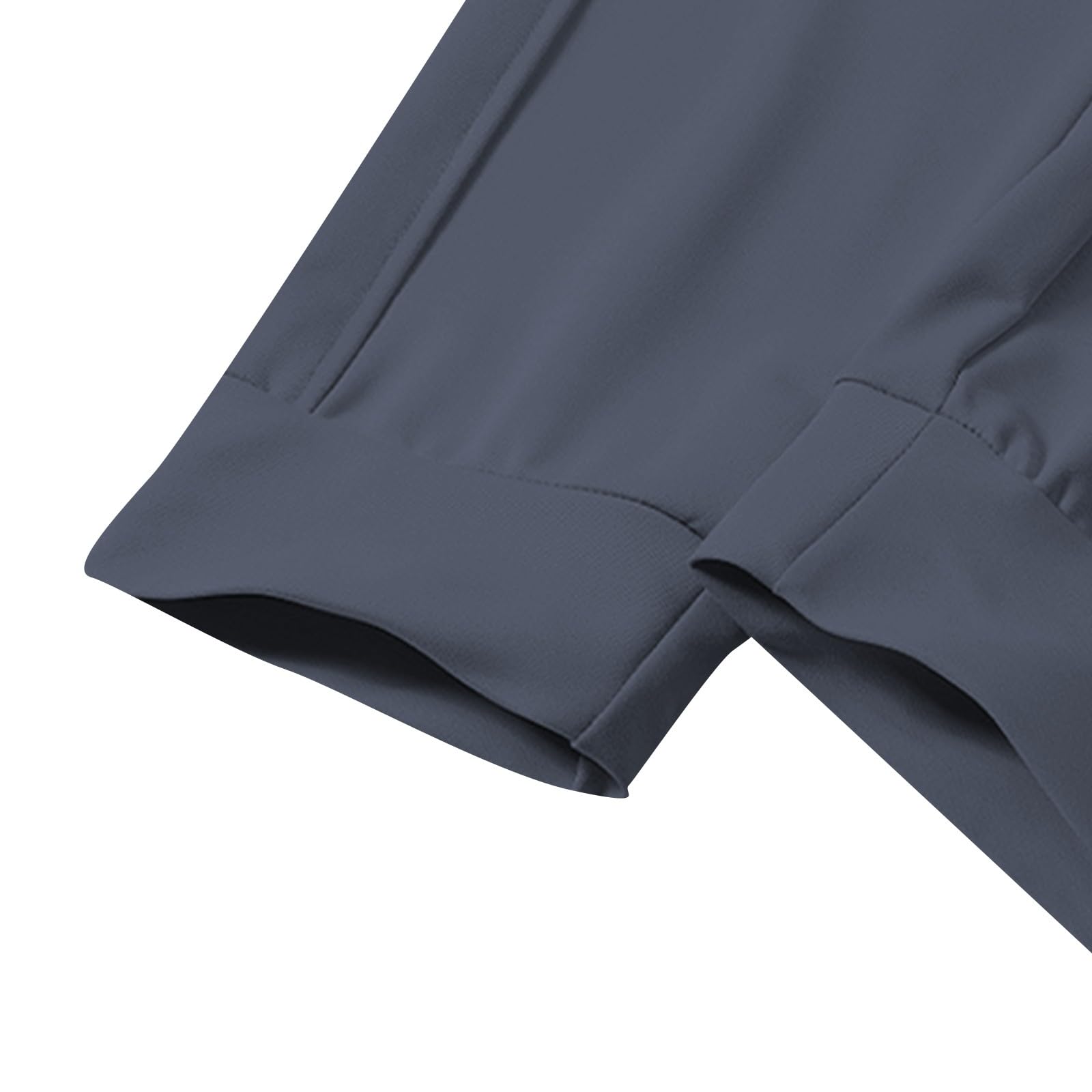Generico Tuta da uomo per il tempo libero, comoda, da jogging, in tinta unita, con chiusura lampo, polo e vestibilità regolare, per il tempo libero, grigio, L