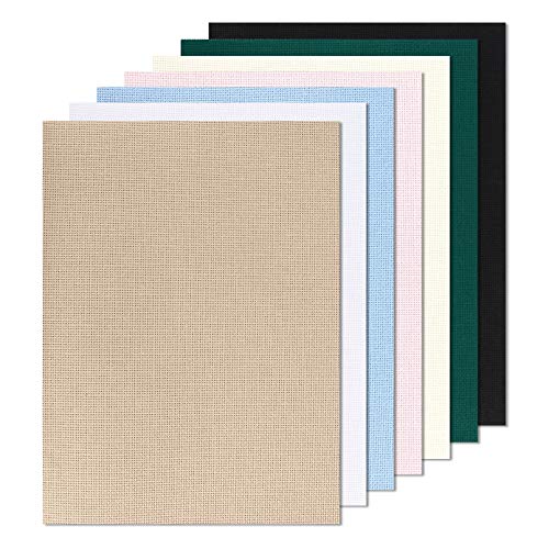 Donmon Aida Cloth 14 Count Cross Stitch Fabric Multi Colored 12×18Inch 7Pcs cover
