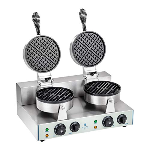 Royal Catering RCWM-2600-R Waffeleisen Waffelgerät Waffelautomat Waffle Maker Belgische Waffel Doppelt Rund (2 x 1.300… – Bild 5
