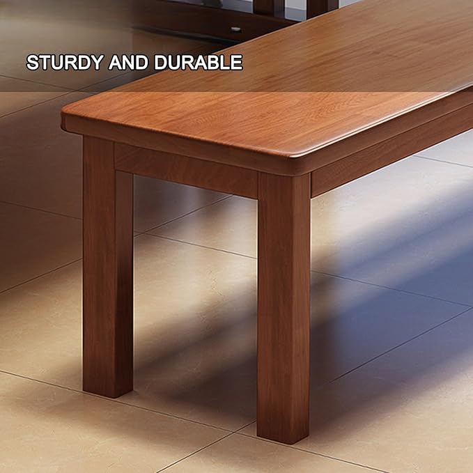 Image of RuPS Wooden Bench Seating for Hallway, Living Room, Porch, or Garden | Modern Minimalist Design (120 x 30 x 45)