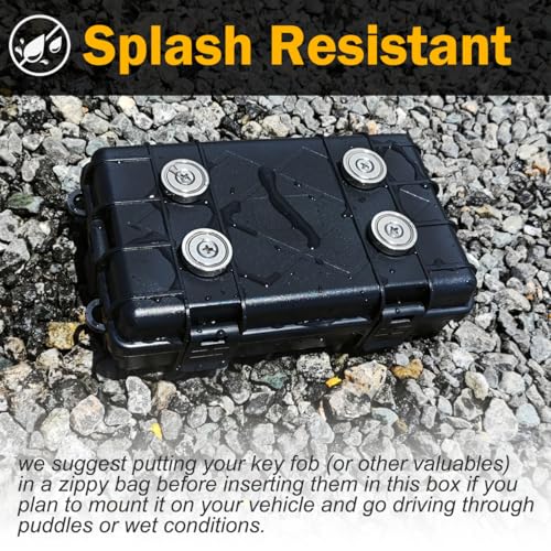 Image of Upgrade Large 7.3''x4.2'' Magnetic Key Holder Under Trucks Car,Car Key Fob Holder,Heavy-Duty Magnetic Key Box Under Car,Hide a Key,Strong Magnetic Key Hider Outside for Hiding Keys【Splash Resistant】