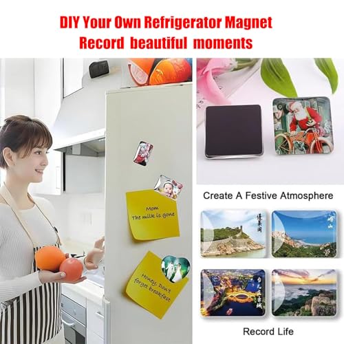 100 Set Regular Fridge Magnet Supplies - 3x2in & 3.5x2.5in for Sticker Maker, Button Press Refill, Magnet Crafting, DIY Projects, Perfect for Creative Crafts & Home Decor