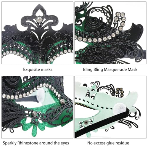 Image of Coddsmz Couple Masquerade Mask Set - Venetian & Mardi Gras Mask for Women & Men