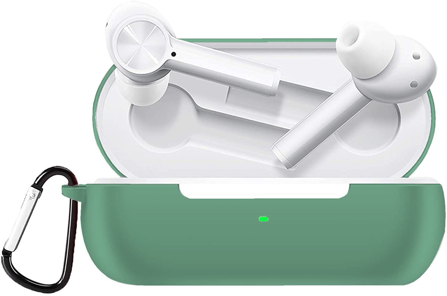 Prolet Humble Full Protective Silicone OnePlus Buds Earbuds Z TWS Case Cover Anti Fall with Hook, Green
