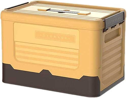 Foldable Storage Crate Portable Folding Plastics Bin With Lid Space Saving Book Organizers Dorm Room Organization Supplies Office Storage Accessory disponible en Yaxa Costa Rica