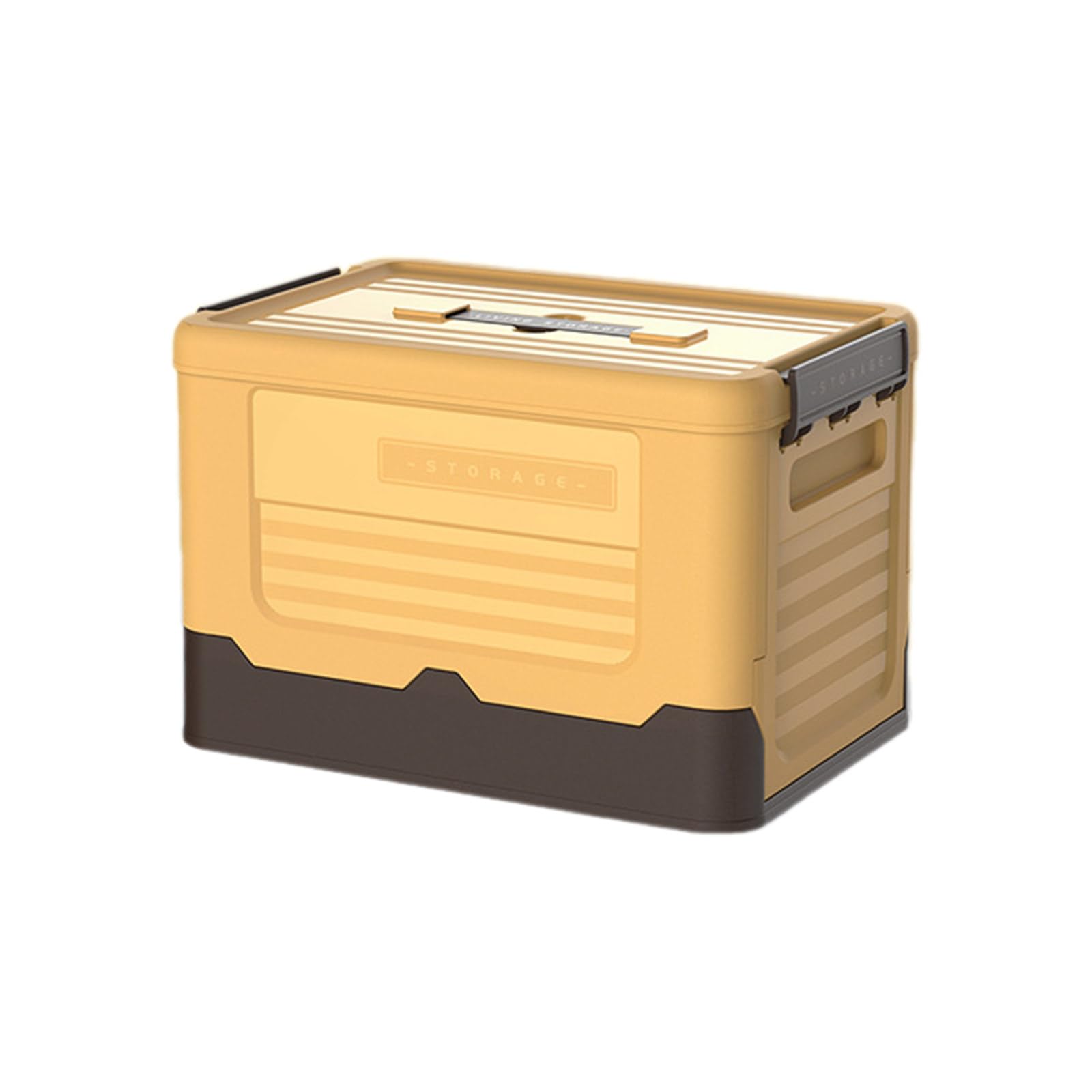 Mekalero Yellow Foldable Storage Bin Plastics Organizers Box For Clothes And Books Toy Container Dorm Organization Tool Organizers Bin