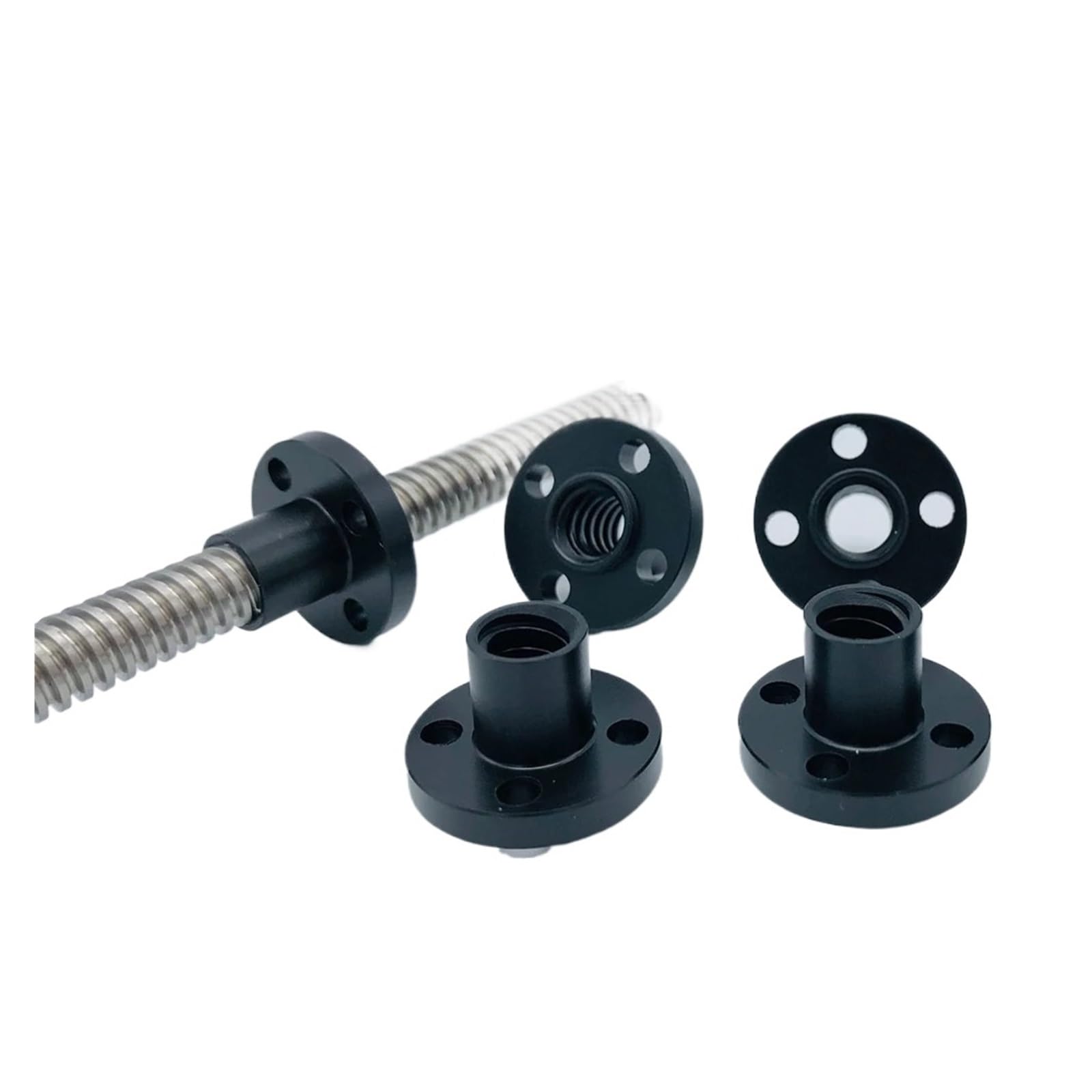 Metal Ball Screw nut end Processing T8 Lead Screw Thread 8mm Pitch 1mm Lead 2mm 100mm-550mm with Nylon Nut Trapezoidal Rod(350mm)