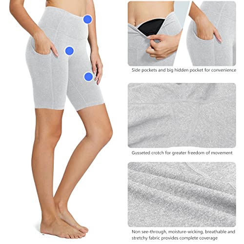 Image of baleaf Women's 8 inch / 5 inch / 3 inch Biker Shorts High Waist Yoga Workout Gym Running Volleyball Spandex Shorts with Pockets