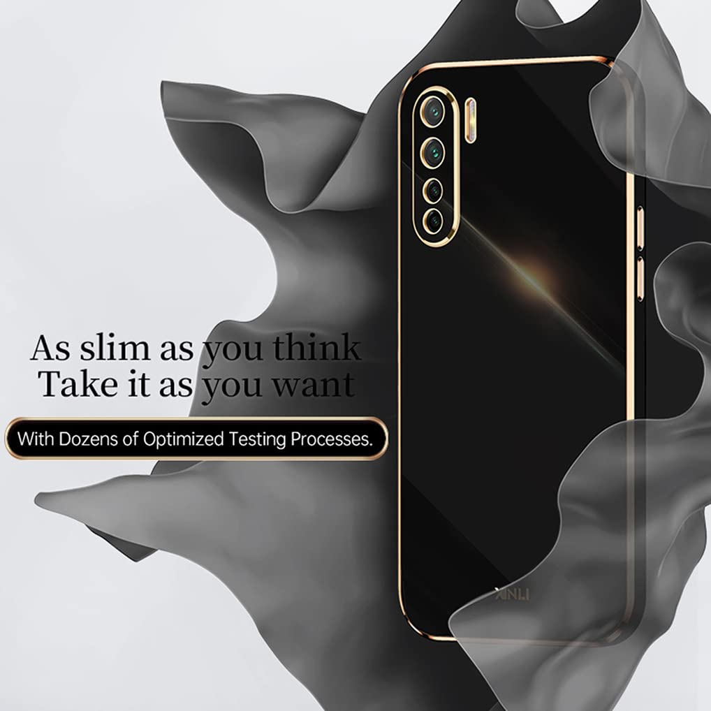 SEAHAI Cover Per Oppo A91 – Custodia In Silicone TPU Con Design Glitter Phnom Penh, Ultra Sottile, Antigraffio, Rossa
