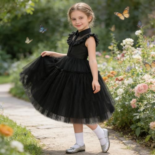 Vestido Negro Princesa para Niñas Disfraz miniatura 4
