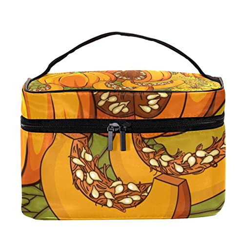 Pochette cosmétiques citrouilles d'automne pour vos week-ends et voyages