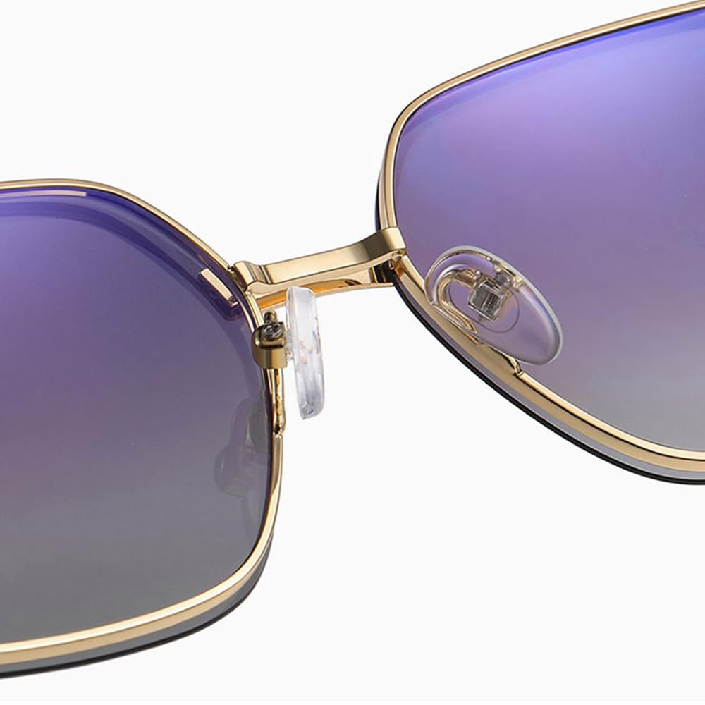Magnetischer Clip auf Sonnenbrillen quadratische Damen Metallrahmen große modische Sonnenbrille polarisierte Damen Autofahrzubehör