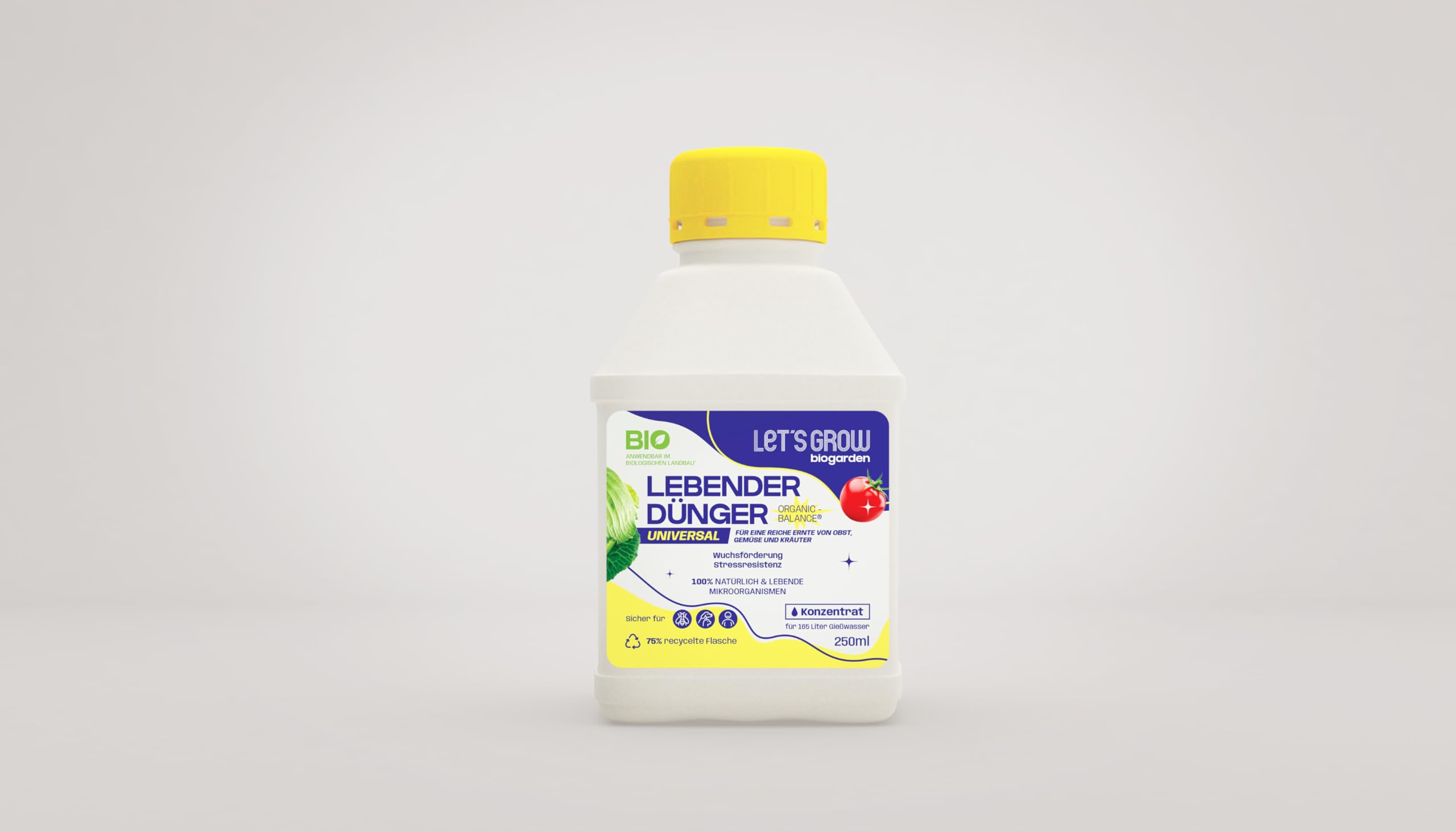 Let's Grow Bio  Lebender Dnger Organic-Balance Universal, Bio-Pflanzenhilfsmittel  auf Basis lebender Mikroorganismen, Konzentrat, ideal fr den Garten,  Gemse, Zierpflanzen, Obst & Weinbau 250 ml : Amazon.de: Garten
