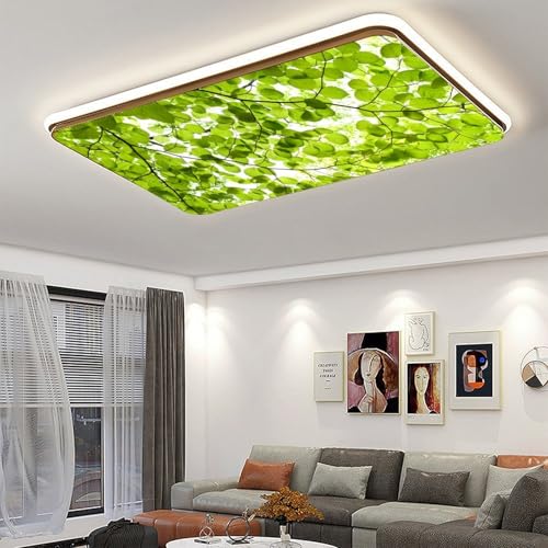 Image of 2 Pcs Fluorescent Light Covers for Ceiling Lights,Spring Leaves Magnetic Light Covers with 10 Magnets Fluorescent Light Filters for School Classroom Home Office Drop Ceiling Lamp Decor 4 x 2 Feet