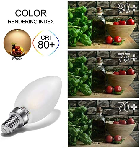 Carrybc LED BULB 40W Equivalent Edison Bulb Chandelier Type B Ceiling Fan Light Bulb thumb #2
