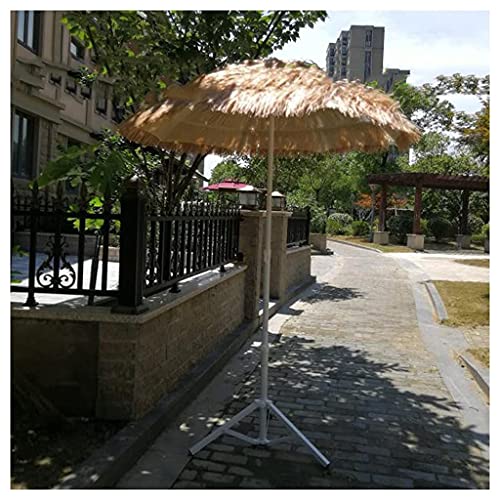 Parasol hawaiano de rafia CLSDRZC para crear un oasis tropical en tu terraza o jardín