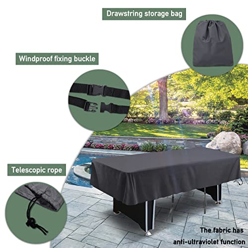 COSHNIBI Billiard Pool Table Cover,Heavy Duty Waterproof and Dustproof Billiard Table Cover