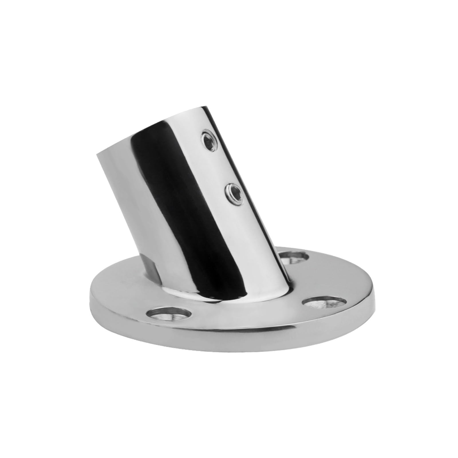 Boat 60° 316 Stainless Steel Round Pipe Base Handrail Fitting Stanchion Marine Hardware(32mm)