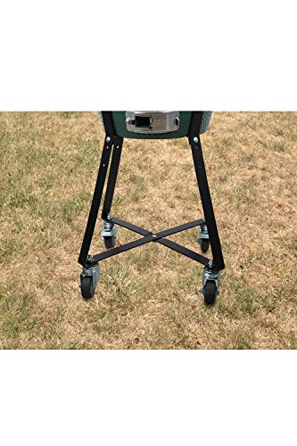 Dracarys Rolling Cart for Minimax Big Green Egg Accessories,Green Egg Rolling Nest with Heavy Duty Locking Caster Wheels Powder Coated Steel Rolling Outdoor Cart for Minimax Big Green Egg Grill Stand