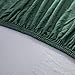 LIFETOWN 100% Jersey Knit Cotton Fitted Sheet Set, Tshirt Feel, Extra Deep Pocket, Wrinkle-Free Ultra Soft (Heathered Dark Green, Queen)