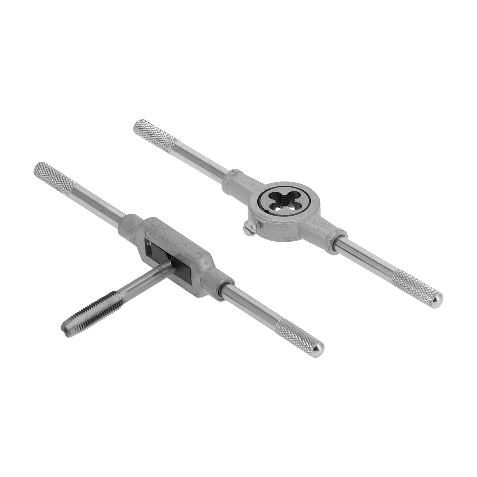 Kit di filettatrici, set di strumenti per la riparazione di filetti in acciaio legato con chiave fissa, 11 filettatrici e 11 maschiature per la lavorazione manuale di filettature i