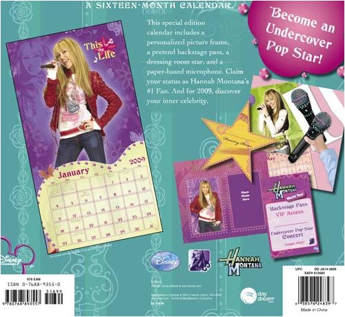 【新品未開封】ハンナモンタナ　2009カレンダー　レア Hannah Montana 16-Month 2009 Wall Calendar by Mead : Amazon.co.uk