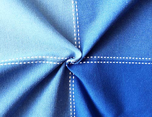 Image of AIRWILL 100% Cotton Square Table Cover for Dining Table | Premium Washable Table Cloth | Soft Durable Fabric for Home Kitchen Restaurant & Coffee Table (Blue, 8 Seater)