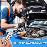 Sophisticate Zestaw 2 kluczy w kształcie litery T, regulowany ręczny gwintownik, uchwyt T, żelazka z grzechotką, klucz zapadkowy do gwintowników metrycznych M3-M8/M5-M12