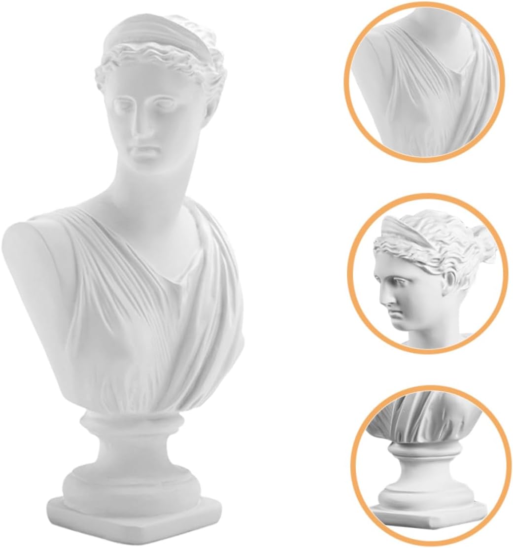 Goddess Bust Statue Sculpture Resin Craft for Home Office Church Decorations