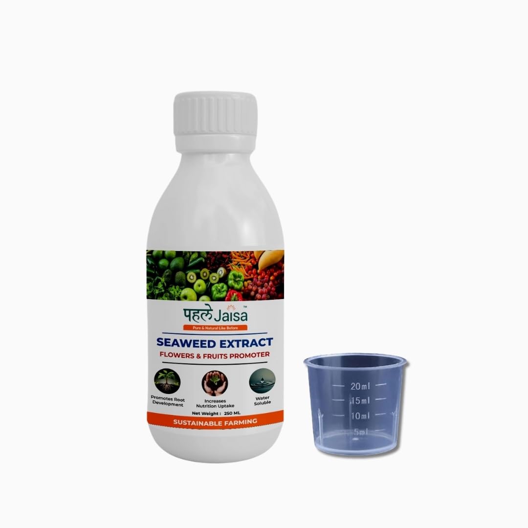 Pehle Jaisa Liquid Seaweed Extract Concentrate for Plants 250 ml with Measuring Cup 75 ml Fertilizer for All Indoor and Outdoor Plants (B0D9QSCNV9) Amazon Price History, Amazon Price Tracker