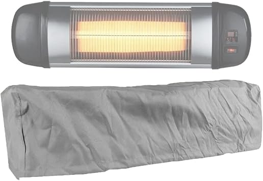 Wall-Mounted Patio Heater Cover Waterproof Electric Heater Cover Dustproof Infrared Heater Covers for Indoor Outdoor Garage Backyard Wall Heaters Grey
