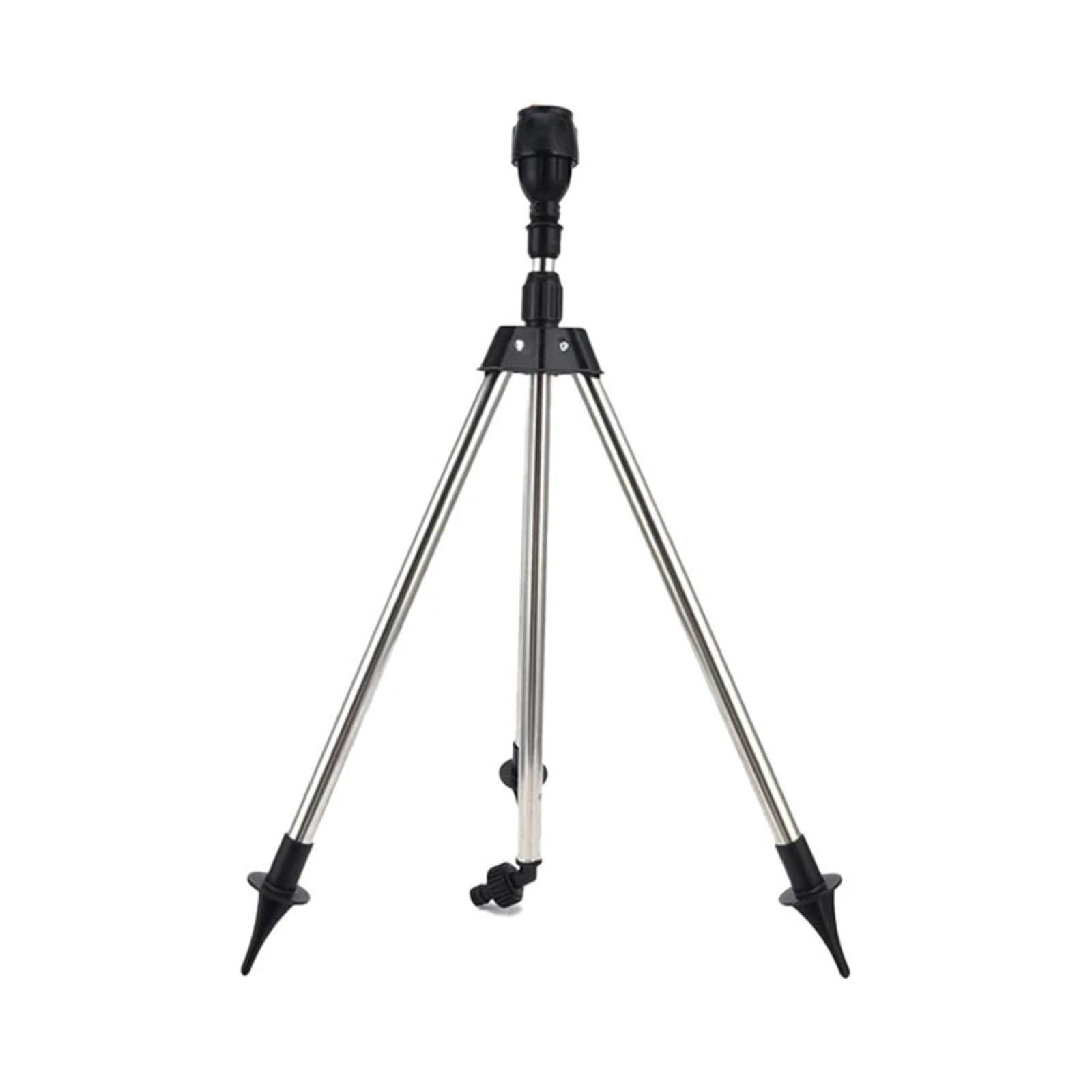 Aspersor giratorio para sistemas de riego de jardín, ajustable 360° con trípode telescópico, solución automática de riego de césped