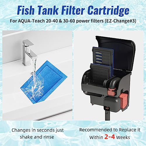 Image of 16 Pack Aquarium Filter Cartridge for Marineland Rite-Size C, Fish Tank Filters for Aqua-Tech EZ-Change #3, 20-40 & 30-60 Power Filter and for Marineland Penguin PRO Power Filters 275 /375