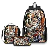 WANGYFAN Mochila Italiana y Brainrot Tung Tung Kids Juego de 3 Piezas de 17 Pulgadas, Bolsa Escolar, Bolsa Cruzada, Estuche, Ligero y Duradero para la Escuela y Viajes,Style2