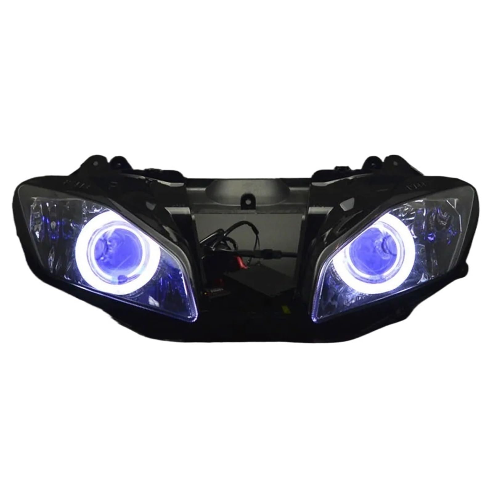 Dirt Bike Reflektor Światło Do Jazdy Pasuje do YZF R6 2006 2007 reflektor motocyklowy Angel Eyes reflektor LED reflektor HID montaż