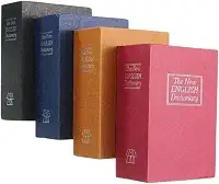 Cofre Camuflado Em Formato De Livro Dicionario Secreto Caixa Falsao Porta Joias Metal Para Dinheiro Com Chaves Grande (Pequeno)