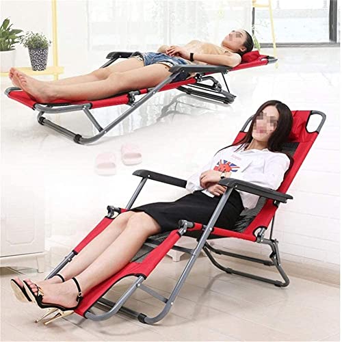 Chaise longue pliante bleue réglable avec appui-tête pour jardin - 3