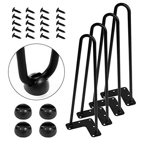 4 StüCk Haarnadel Tischbeine, MöBelfüßE,Metall Tischgestell,Haarnadelbeine MöBelbein,Austauschbare MöBelfüßE, FüR Esstisch Couchtisch Schreibtisch