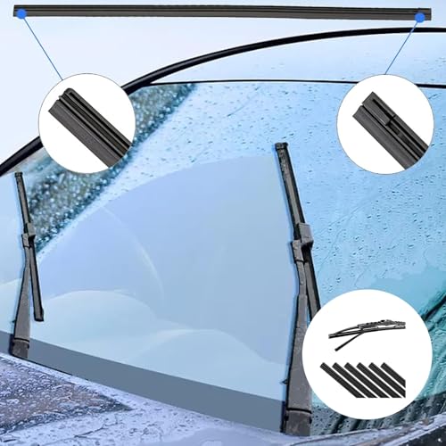 6 Stück 800 mm Scheibenwischer Gummi Schwarze Wischergummi aus Naturkautschuk Universal Ersatzwischblätter Replacement Gummistreifen für Die Meisten Autos Scheibenwischers Gummi Ersatz